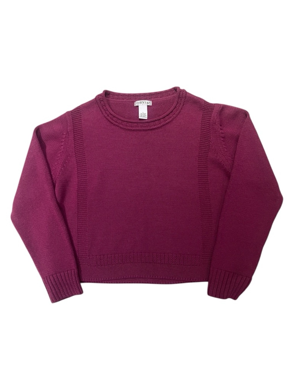 Orvis Wool Blend Sweater Wine/Burgundy Women’s Size Large